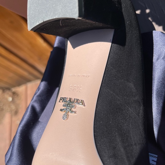 Prada black brushed suede with box & dust covers - Picture 3 of 7